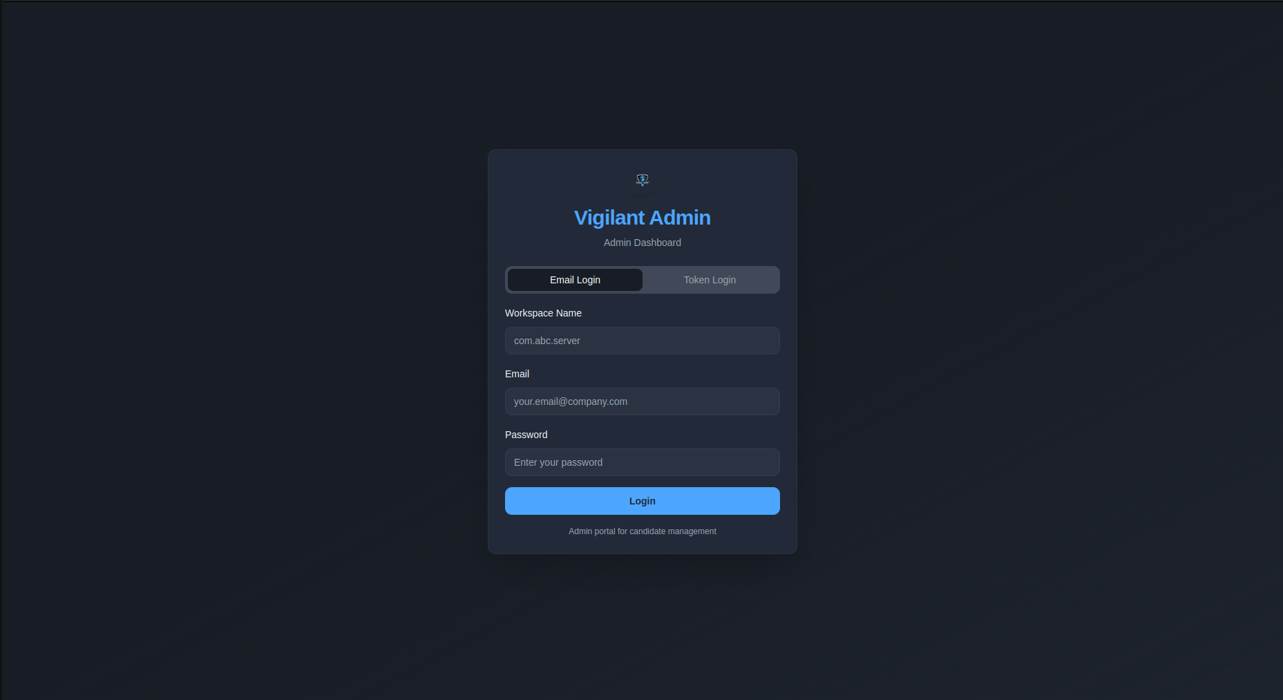 Admin Login