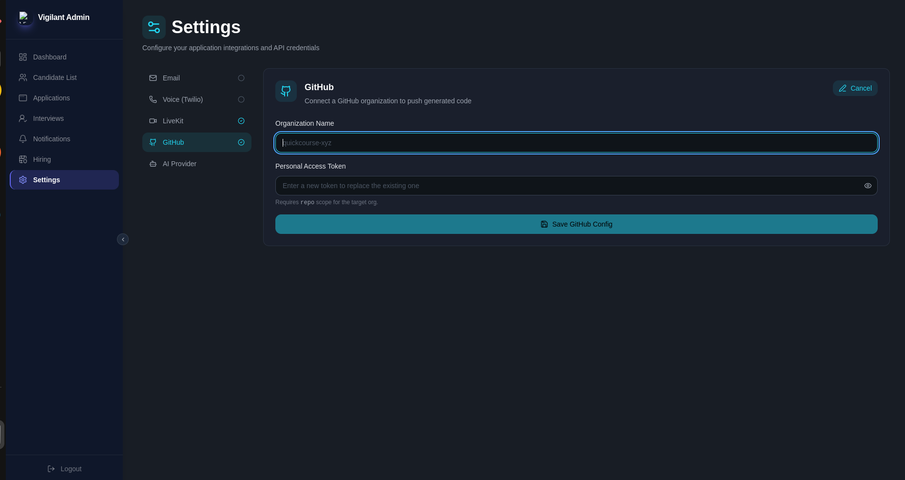 GitHub Configuration